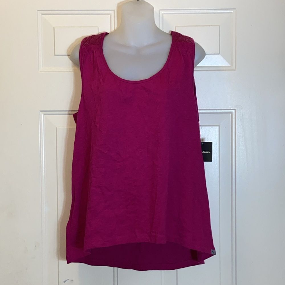 Eddie Bauer Pink Relaxed Tank Top Women’s Size PL